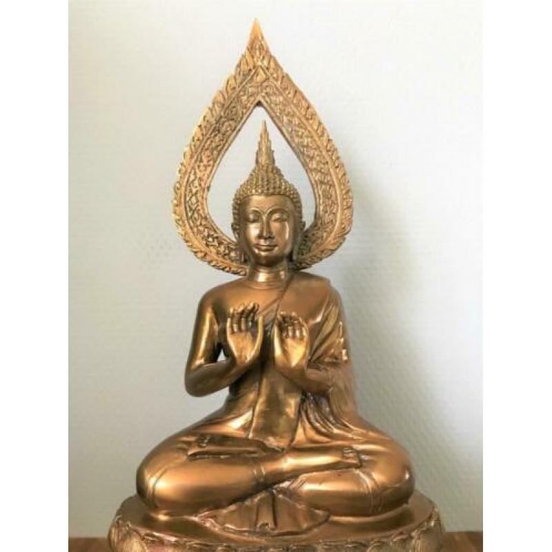 Uniek Brons Boeddha Dharma chakra Levensloop beeld