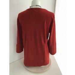 Rood Cecil shirt met mooi randje bij hals, maat xl