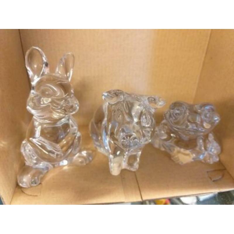 Princess house glas beeldjes 3x