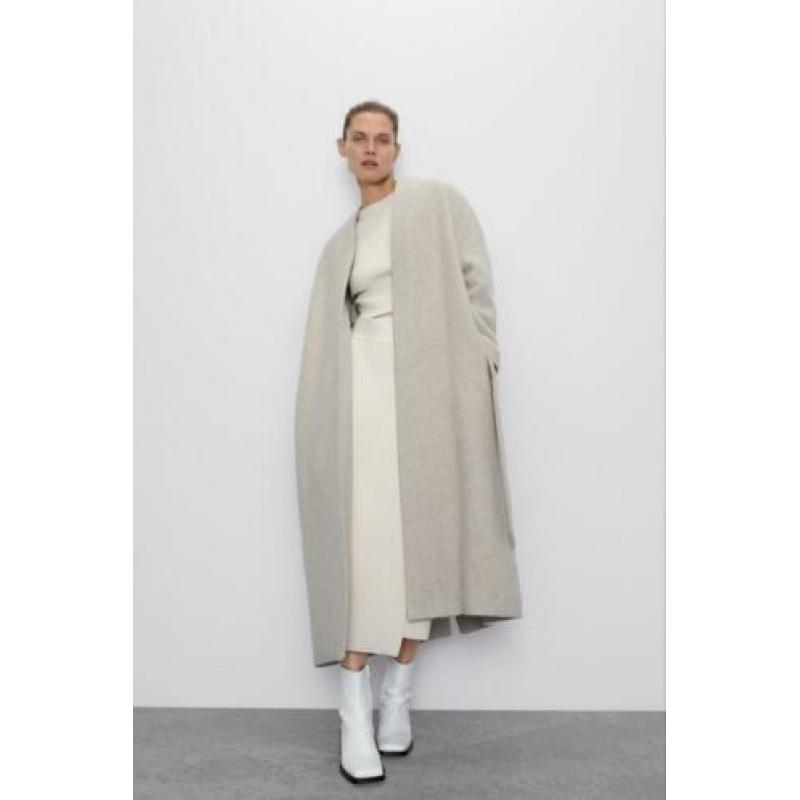 NIEUW / ZARA mantel met ceintuur maat XL