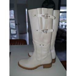Witte leren laarzen maat 42