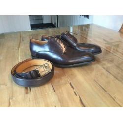 Nieuwe zwarte derby moliere calfs leer met riem mt 12 (46)