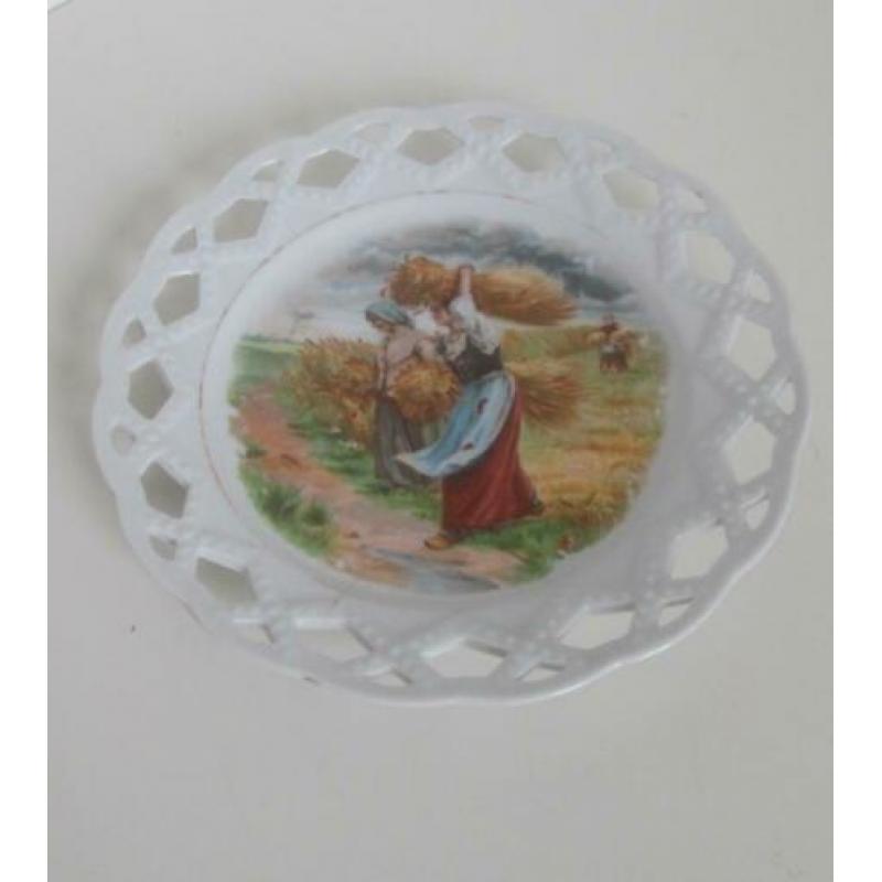 antieke schalen diameter ca 20 cm 2x boerenprint