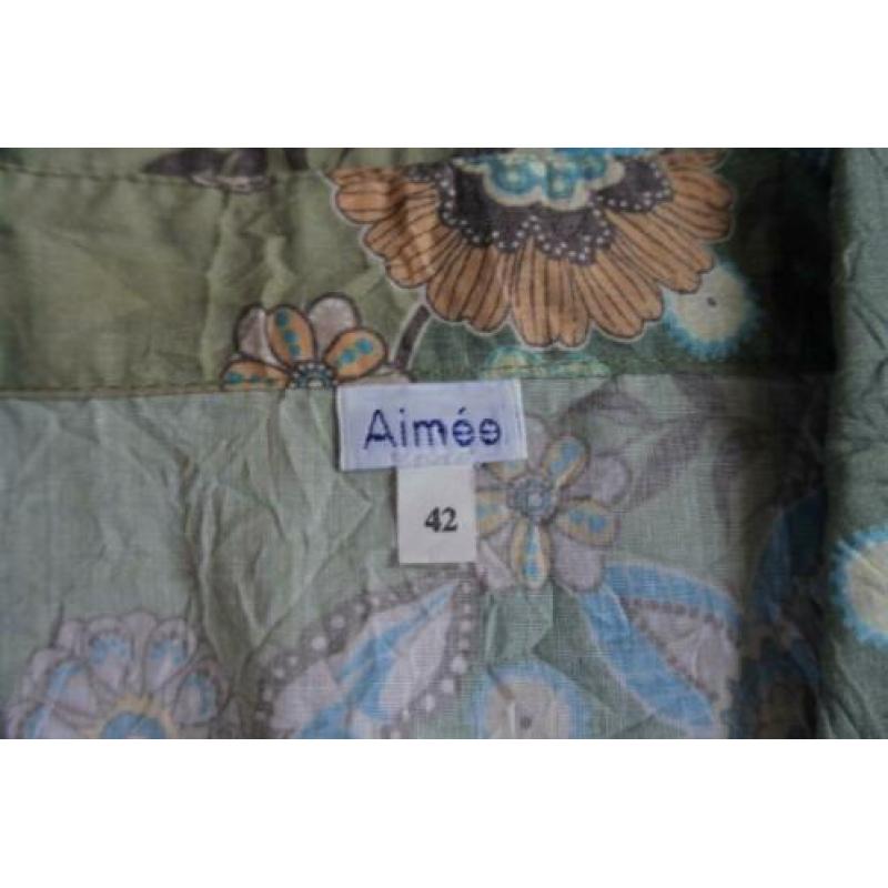 aimee blouse 42 groen tinten