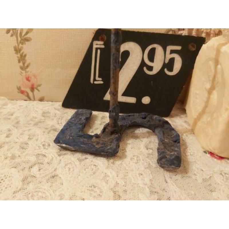 Oude merkstempel. "Nummer 5- blauw".