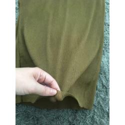 Zara knit maxi rok skirt taupe cognac bruin s 36 nieuw