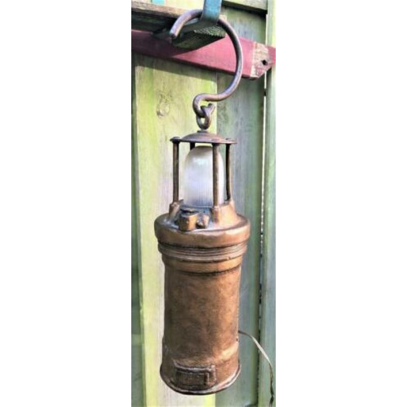 mijnwerkerslamp eind 1800 begin 1900