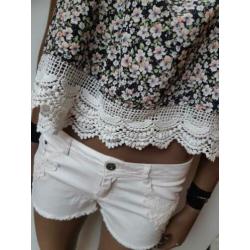 BERSHKA boho ibiza denim short spijkerbroek maat 36