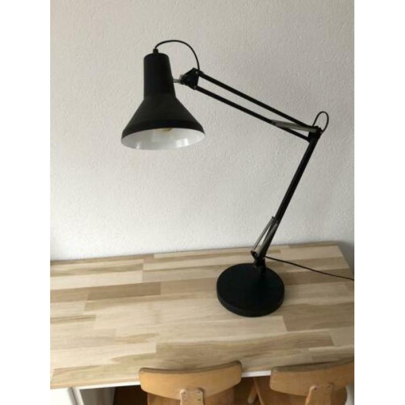 Tafellamp bureaulamp retro industrieel zwart lamp!
