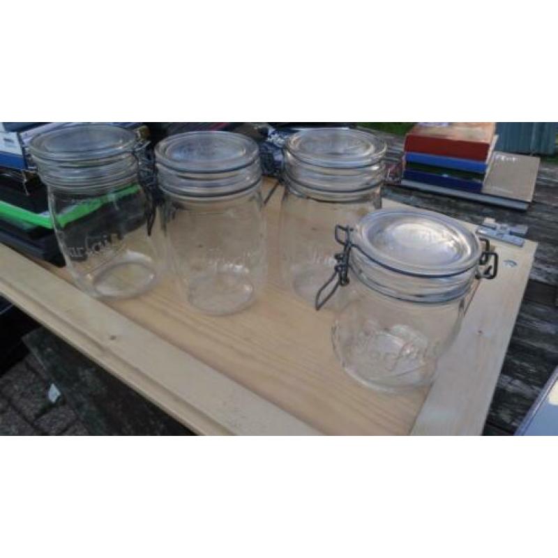 4 maal weckpot weck pot glas uit frankrijk