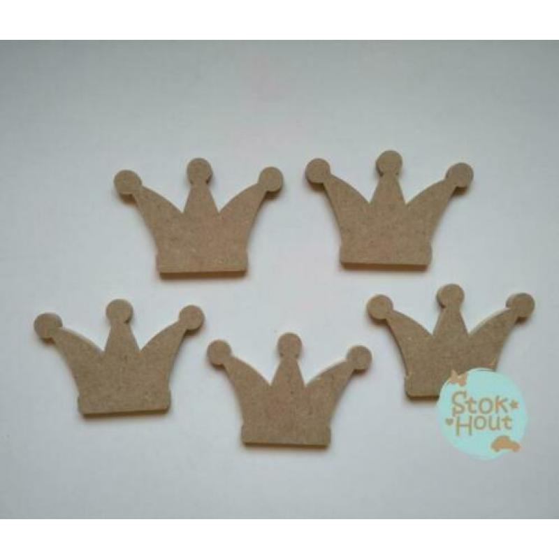 Knutselsetje met 10 MDF figuren: kinderfeestje | Stokhout 60