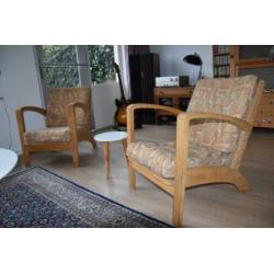 set vintage fauteuils uit de 50's