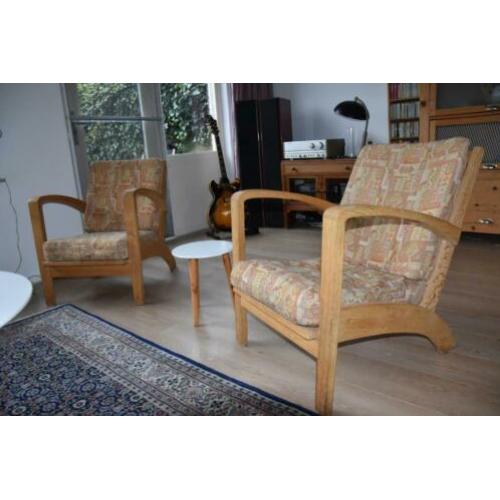 set vintage fauteuils uit de 50's