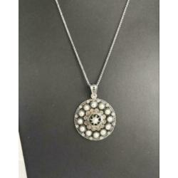 Zilveren JASSERON ketting met ZEEUWSE KNOP hanger