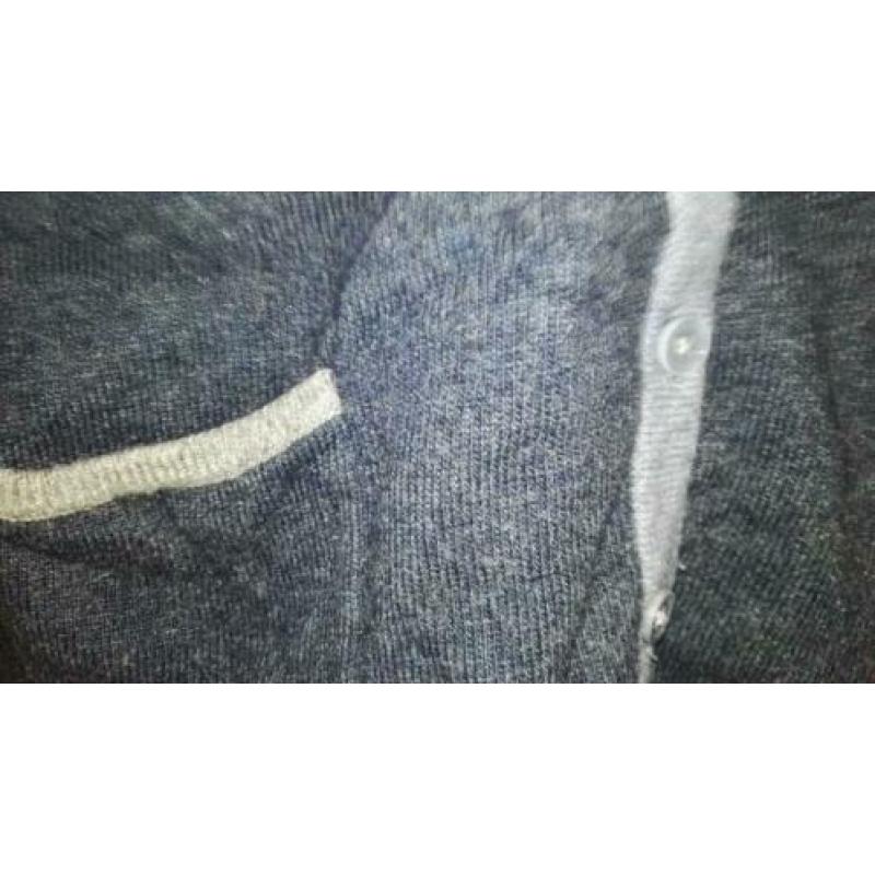 Gerry Weber Wollen vestje Blauw mt 44 Ronde kraag. L Erg mo