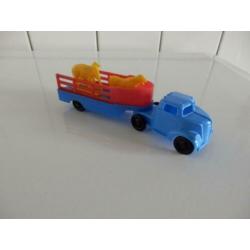 Plastic vrachtauto - oplegger met dieren