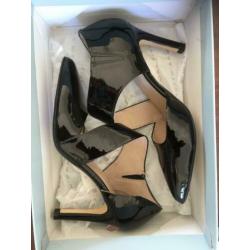 Manfield zwart lak pumps maat 39