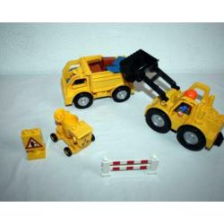 Duplo wegwerkers shovel loader kiepwagen cementmolen