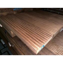 Frake Hardhouten vlonderdelen 40x190 mm Glad/Ribbel