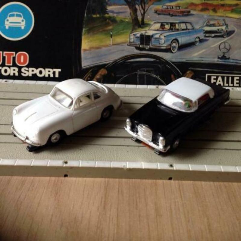 Faller AMS Auto,s Porsche 356 T2 en Mercedes 300 HO Schaal