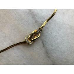Goudkleurige ketting met strass