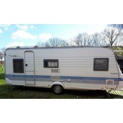 Hobby exclusive caravan 560 kmfe stapelbed brand voortent