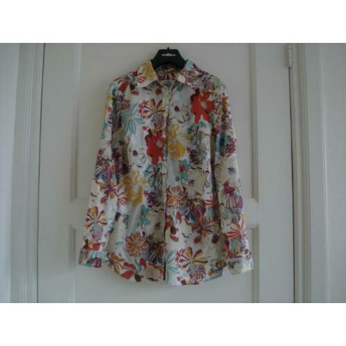 0039 Italy blouse maat M katoen gebloemd