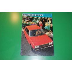 Brochure Peugeot 104 Z 1984