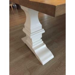 Prachtige eettafel kloostertafel greywash eiken, kwaliteit