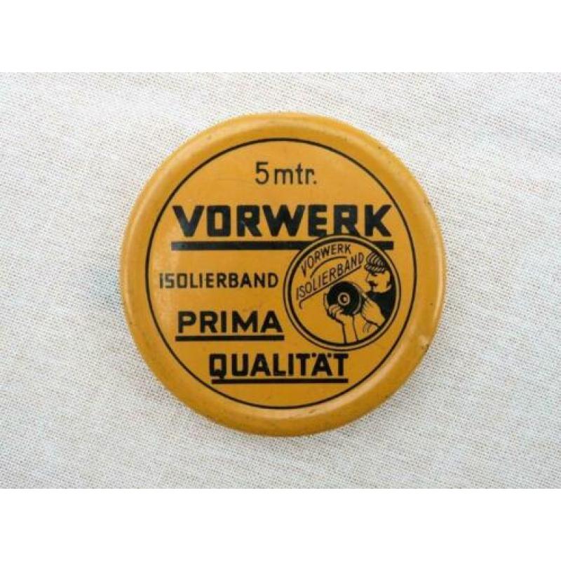blikje Vorwerk Isolierband (leeg) 6 cm. Duitsland 1935.