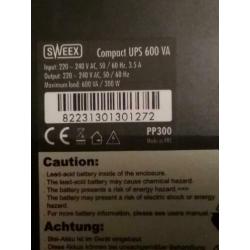 Sweex compact ups 600 va noodstroomvoeding.