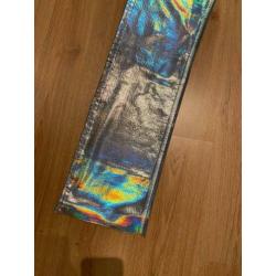 Zara holographic flared jeans nieuw maat 38