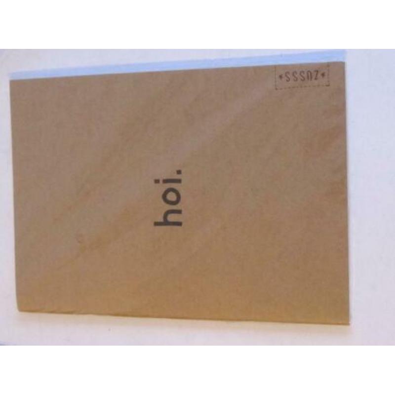 merk zusss kaars , schrift, paperclip, zakje en kaart