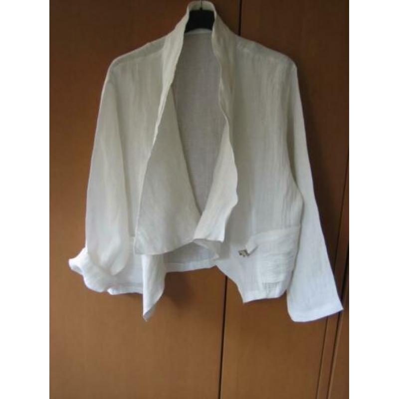 Apart wit linnen blouse-jasje MARIA DAHLHOFF 44-46 snazzeys