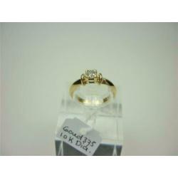 Ring goud met 0.10K diamant / Z6273