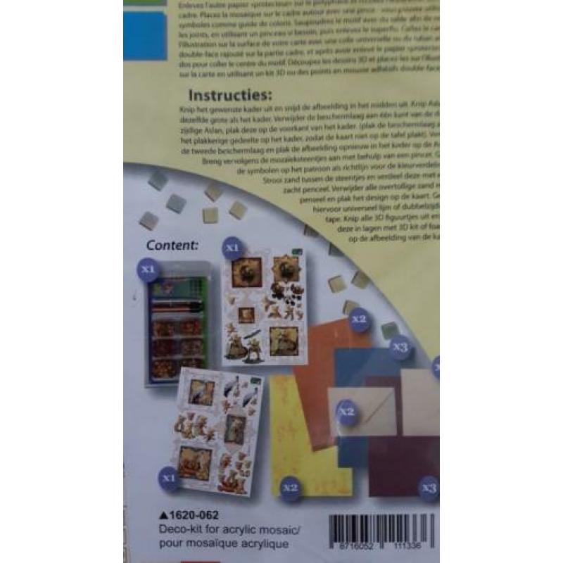3x Compleet pakket mozaïek kaarten. Vaessen creative.