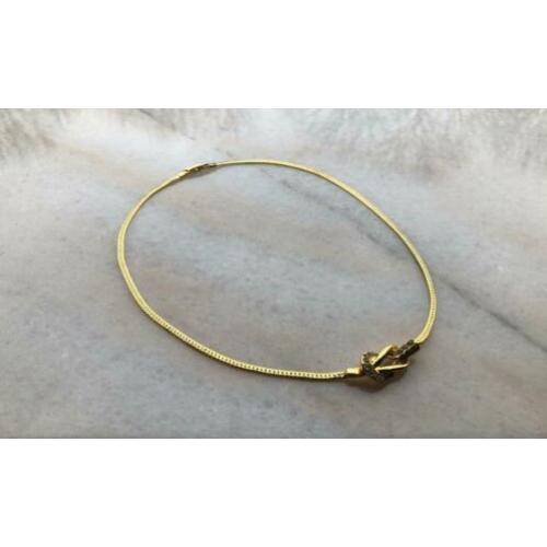 Goudkleurige ketting met strass