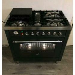 Nette boretti fornuis met visbrander 90breed