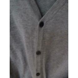 H&M grijs katoenen dun net vest maat S