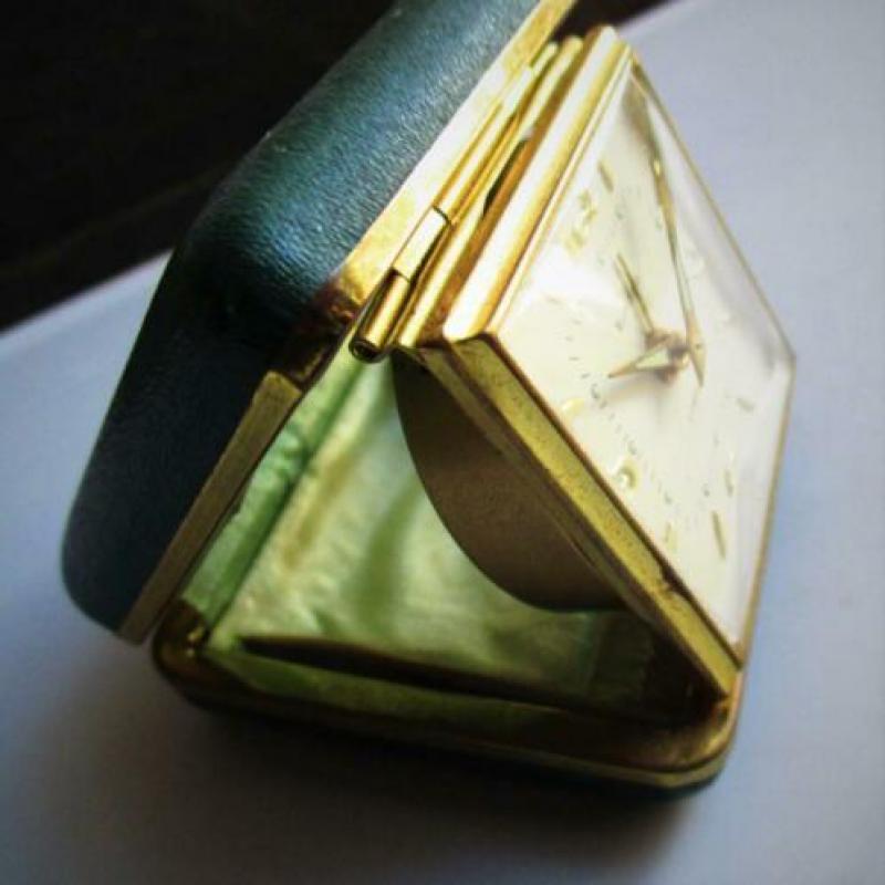 Wekker Europa 2 Jewels~Retro Reiswekker~Wekkertje~Goud Kleur