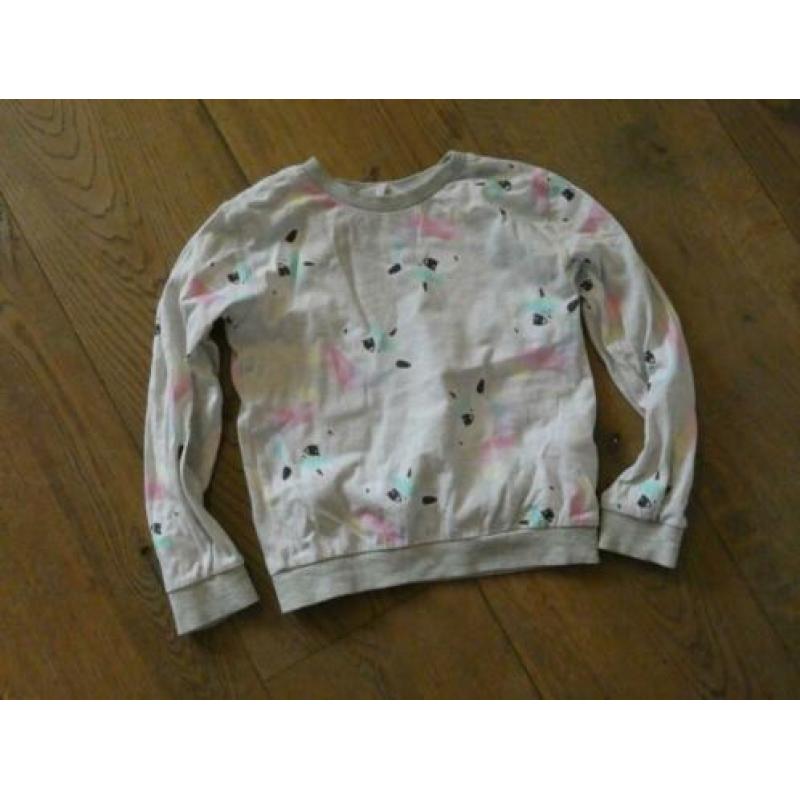 Shirt met pony's (H&M) meisje, maat 110-116