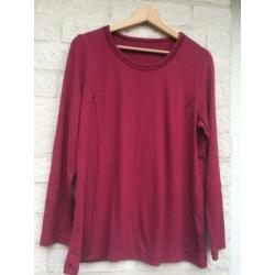 Bonita blouse van viscose, maat -L, bordeauxrode kleur