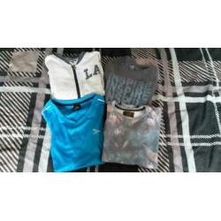 Jongenskleding pakket maat 140 shirt vest trui sportkleding