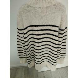 Zara gestreepte trui oversized maat m