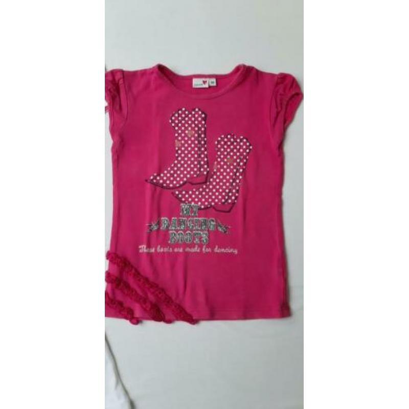 3 hele leuke t shirtjes, maat 98