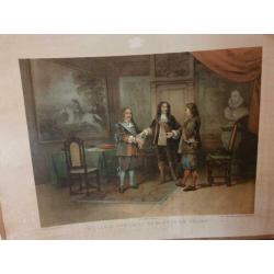 Willem III verzoent de Ruyter en Tromp schoolplaat