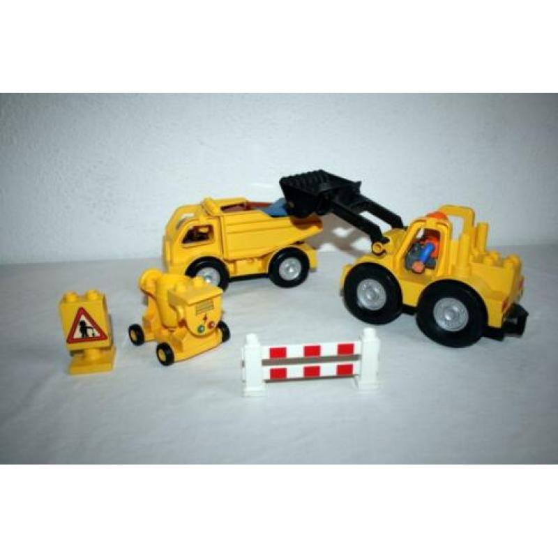 Duplo wegwerkers shovel loader kiepwagen cementmolen