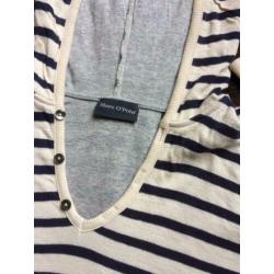 trui - hoodie - Marc O' Polo - maat M - blauw / écru Bretons