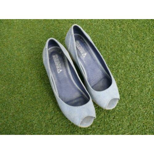 GAASTRA schoenen met sleehak maat 38 licht blauw spijkerstof
