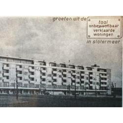 SLOTERMEER onbetaalbaar verklaarde woningen Protest kaart.